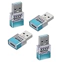 GELRHONR Blue USB A to USB C Adapter,10Gbps with LED Indicator,4 Pack