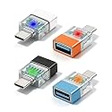 GELRHONR USB to USB C Adapter,USB 3.0 Female to Type C Male OTG,4Pack