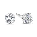 Gem Stone King 14K Gold Lab Diamond Stud Earrings