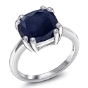 Gem Stone King 3-5 Cttw Gemstone Double Prong Solitaire Ring for Women