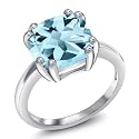 Gem Stone King 3-5 Cttw Gemstone Double Prong Solitaire Ring for Women