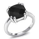 Gem Stone King 3-5 Cttw Gemstone Double Prong Solitaire Ring for Women