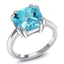 Gem Stone King 3-5 Cttw Gemstone Double Prong Solitaire Ring for Women