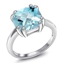 Gem Stone King 3-5 Cttw Gemstone Double Prong Solitaire Ring for Women