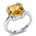 Gem Stone King 3-5 Cttw Gemstone Double Prong Solitaire Ring for Women