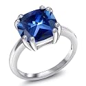 Gem Stone King 3-5 Cttw Gemstone Double Prong Solitaire Ring for Women