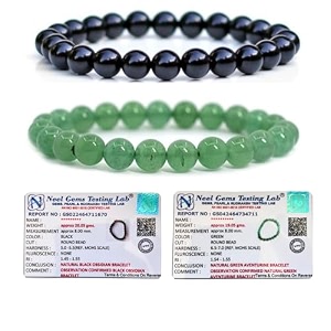 8mm natural healing crystals bracelets for men women beaded bracelets 2pcs black obsidian amp green aventurine