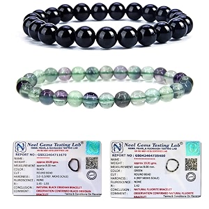 8mm natural healing crystals bracelets for men women beaded bracelets 2pcs black obsidian amp flourite