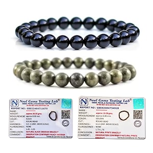 8mm natural healing crystals bracelets for men women beaded bracelets 2pcs black obsidian amp pyrite
