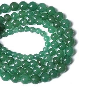 healing crystals jewelary making gemstone round beads for jewelry making  includes elastic string and needles for making cutomize bracelet 8mm green aventurine