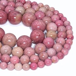 healing crystals jewelary making gemstone round beads for jewelry making  includes elastic string and needles for making cutomize bracelet 4mm rhodochrosite