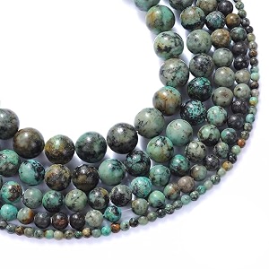 healing crystals jewelary making gemstone round beads for jewelry making  includes elastic string and needles for making cutomize bracelet 6mm african turquoise