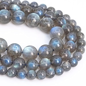 healing crystals jewelary making gemstone round beads for jewelry making  includes elastic string and needles for making cutomize bracelet 6mm labradorite