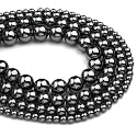 Healing Crystals Jewelary Making Gemstone Round Beads for Jewelry Making | Includes Elastic String, and Needles for Making Cutomize Bracelet (6MM, Hematite)