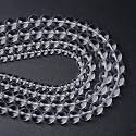 Healing Crystals Jewelary Making Gemstone Round Beads for Jewelry Making | Includes Elastic String, and Needles for Making Cutomize Bracelet (4MM, Clear Quartz)