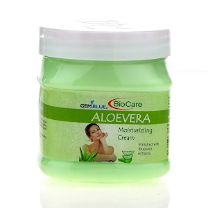 gemblue biocare aloe vera body and face moisturising cream with aloe vera gel extract 500 ml