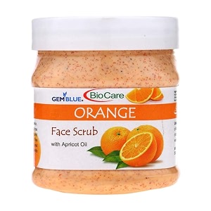 gemblue biocare orange face scrub with apricot oil