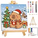 Gemozaic Christmas Paint by Numbers Kit for Kids Ages 8-12, Capybara, 8x8