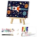 Gemozaic Outer Space Paint by Numbers Kit for Kids with Frame and Easel