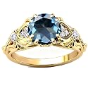 Gemstone Vintage Rings for Women s925 Sterling Silver Round Cut 1.0 Carat Gemstone with Moissanite Promise Engagement Anniversary Ring for Her