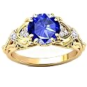 Gemstone Vintage Rings for Women s925 Sterling Silver Round Cut 1.0 Carat Gemstone with Moissanite Promise Engagement Anniversary Ring for Her