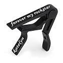Gemszoo Personalized Guitar Capo Customized Engraved Name Text Music Gift for Acoustic and Electric Guitars (Black)