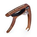 Gemszoo Personalized Guitar Capo Customized Engraved Name Text Music Gift for Acoustic and Electric Guitars (Wooden)