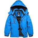 GEMYSE Boy's Waterproof Ski Snow Jacket Fleece Windproof Winter Jacket with Hood