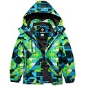GEMYSE Boy's Waterproof Ski Snow Jacket Fleece Windproof Winter Jacket with Hood