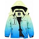 GEMYSE Boy's Waterproof Ski Snow Jacket Fleece Windproof Winter Jacket with Hood