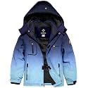 GEMYSE Boy's Waterproof Ski Snow Jacket Fleece Windproof Winter Jacket with Hood