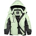 GEMYSE Boy's Waterproof Ski Snow Jacket Fleece Windproof Winter Jacket with Hood