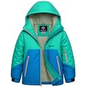 GEMYSE Boy's Waterproof Ski Snow Jacket Fleece Windproof Winter Jacket with Hood