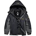 GEMYSE Boy's Waterproof Ski Snow Jacket Fleece Windproof Winter Jacket with Hood