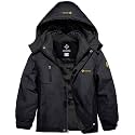 GEMYSE Boy's Waterproof Ski Snow Jacket Fleece Windproof Winter Jacket with Hood
