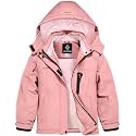 GEMYSE Girl's Waterproof Ski Snow Jacket Hooded Fleece Lined Windproof Winter Jacket