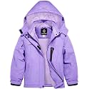 GEMYSE Girl's Waterproof Ski Snow Jacket Hooded Fleece Lined Windproof Winter Jacket