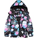 GEMYSE Girl's Waterproof Ski Snow Jacket Hooded Fleece Lined Windproof Winter Jacket