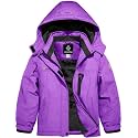 GEMYSE Girl's Waterproof Ski Snow Jacket Hooded Fleece Lined Windproof Winter Jacket