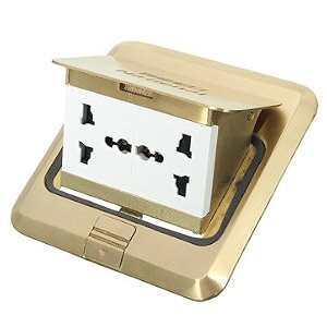 generic 10a brass universal floor ground electric socket with 6 ports for kitchen office