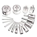 Up to Date Products & Tools 16Pcs 3-45Mm Diamond Hole Saw Drill Bits Set Glass Marble Granite Hole Saw Cutter Tool