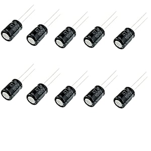 generic 47uf 100v electrolytic capacitor round through-hole mount pack of 10
