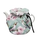 Generic Cyan Hummingbird Tea Cosy Coffee Pot Breakfast Warmer Dust Proof Teapot Cover Keeps Teapots Warm for Home Kitchen Table Hotel Tea Party Restaurant Holiday