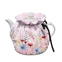 Generic Funny Floral Tea Pot Cover Coffee Pot Insulated Kettle Cover Keep Warm Both with Drawstring Sides Can Be Used Tea Cosy for Home Kitchen Decor With Insulated Pads to Warm Up