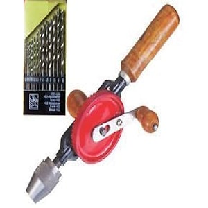 generic heavy duty hand drill machine with 13 pieces hss drill set 14-inch