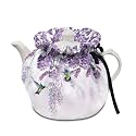 Generic Lilac Hummingbird Teapot Cover with Double-Sided Drawstring Thermo Pad Teapot Protector and Everyday Gifts and Decorations for The Home Kitchen Table Hotel Tea Party