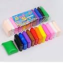 Generic Omank 12 Pcs Air Dry Clay, Colorful Children Modeling Soft Clay with Tools, Creative Art DIY Crafts, Perfect Gifts for Kids (12 Pcs)