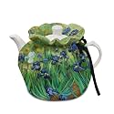 Generic Orchid Oil Painting Tea Cosy Cover of Teapots Tea Cozy Dust Cover Insulated Breakfast Teapots Kitchen Tea Pots Tea Cozy Kettle Cover for Housewife Tea Lover Gifts