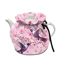Generic Pink Hummingbird Tea Pot Cosy Cotton Tea Cozy for Teapot Keep Warm Both Replacement Kettle Dust Cover Breakfast Warmer for Home Kitchen Decoratives