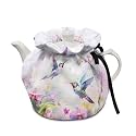 Generic Playful Hummingbird Tea Pot Cover Coffee Pot Insulated Kettle Cover Keep Warm Both Soft with Drawstring Sides Can Be Used Tea Cosy for Home Kitchen Decor with Insulated Pads to Warm Up